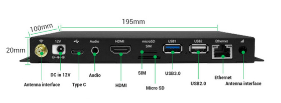 Персонализированный медиаплеер Digital Signage Box RK3288 4K Android HD 7-10 ОС Система USB WIFI BT Ethernet 4G